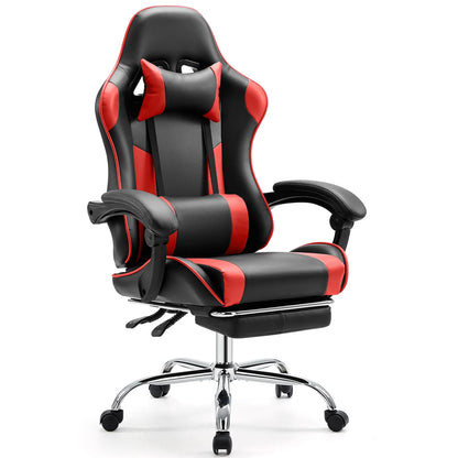 Ergonomic Racing Gaming Chair - PU Leather, Lumbar Support