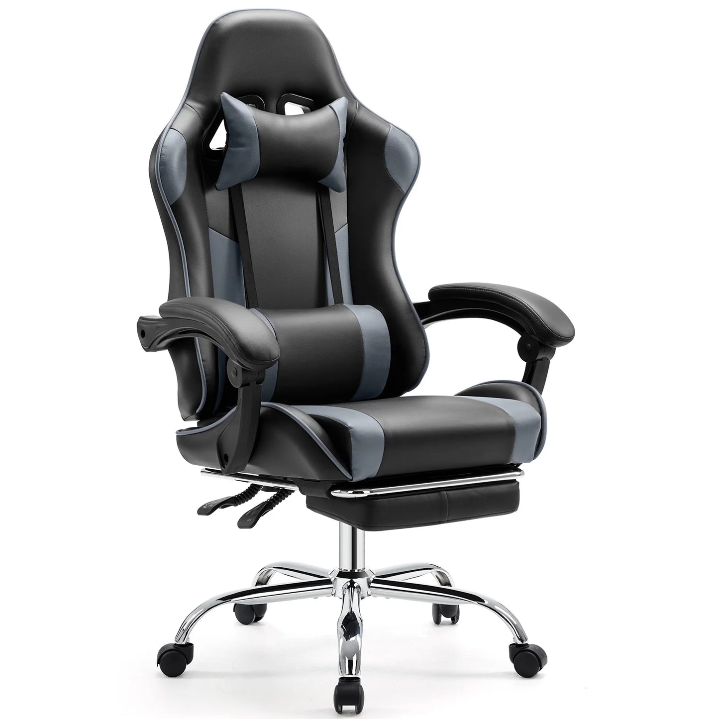 Ergonomic Racing Gaming Chair - PU Leather, Lumbar Support