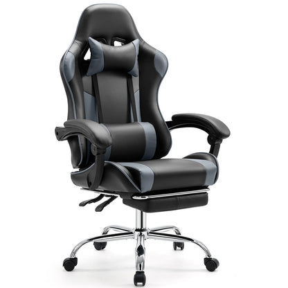 Ergonomic Racing Gaming Chair - PU Leather, Lumbar Support
