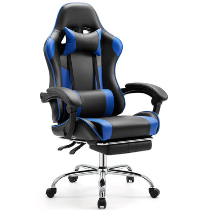 Ergonomic Racing Gaming Chair - PU Leather, Lumbar Support