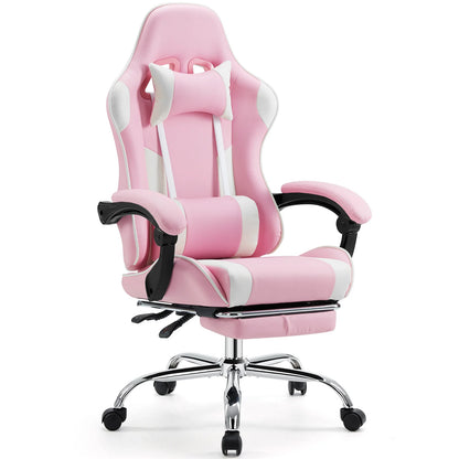 Ergonomic Racing Gaming Chair - PU Leather, Lumbar Support