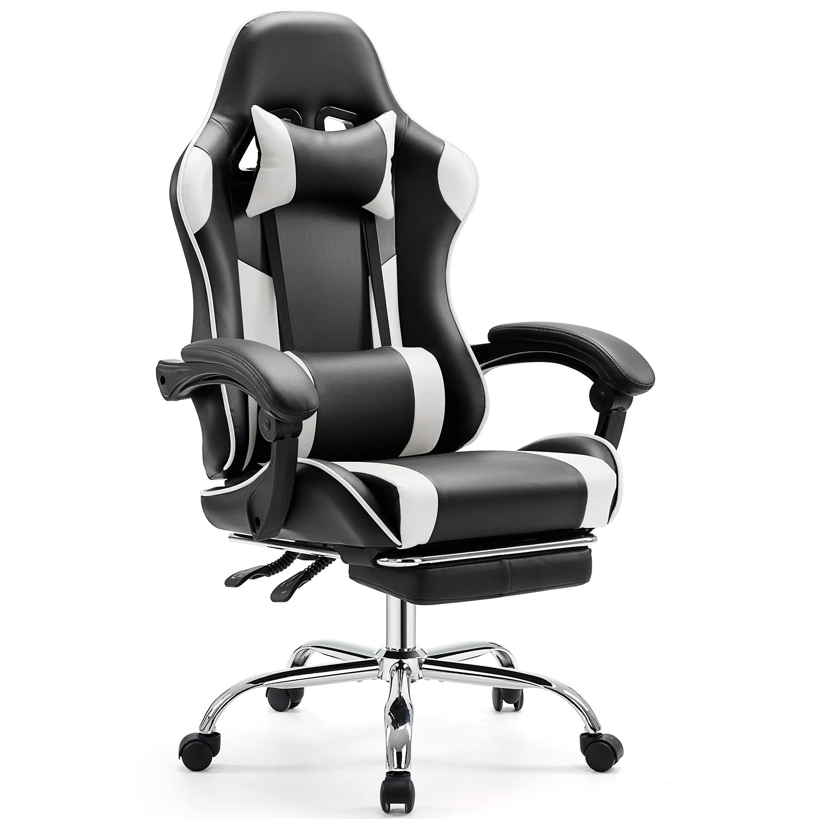 Ergonomic Racing Gaming Chair - PU Leather, Lumbar Support
