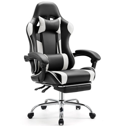 Ergonomic Racing Gaming Chair - PU Leather, Lumbar Support