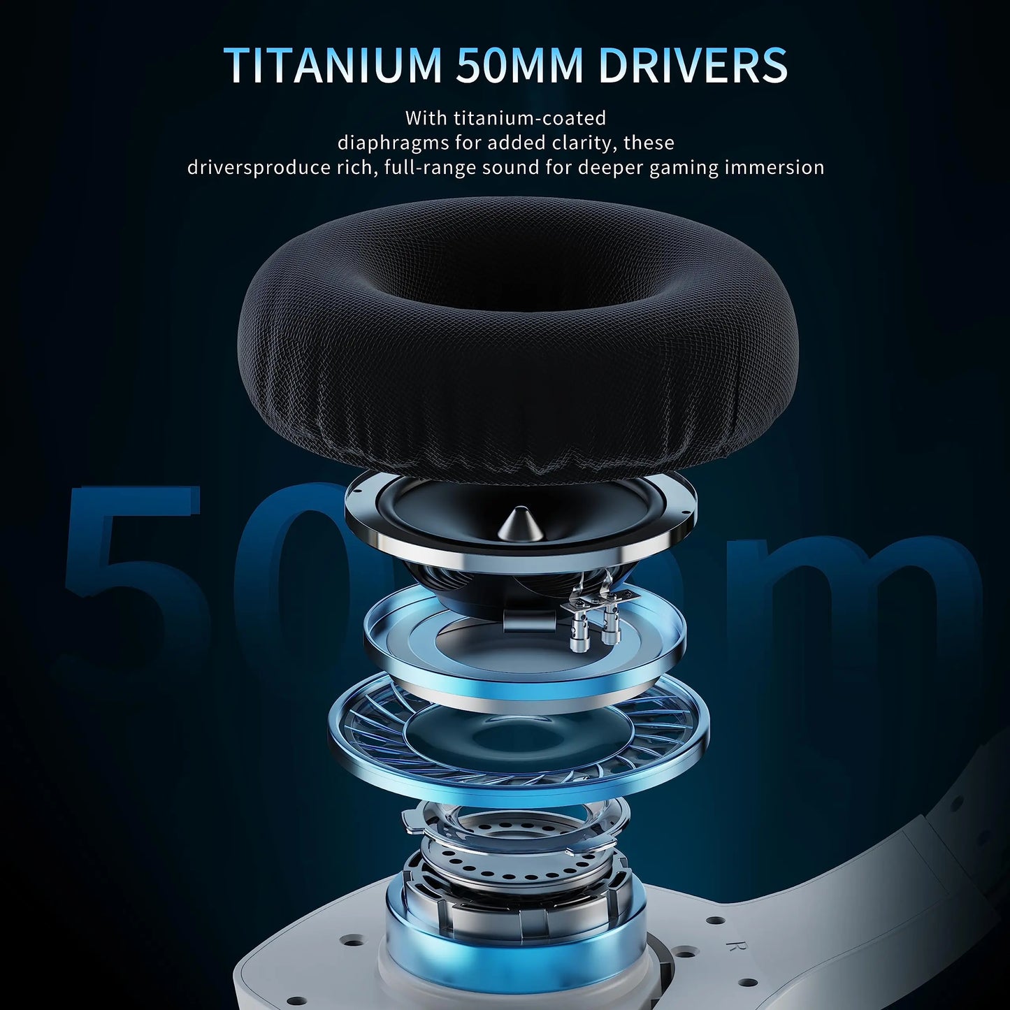 Wireless Gaming Headset BINNUNE BW01 for PC PS4 PS5