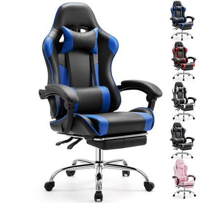 Ergonomic Racing Gaming Chair - PU Leather, Lumbar Support